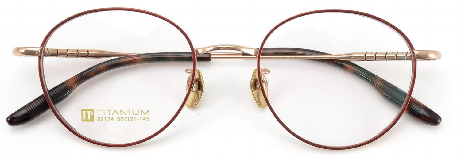 round metal frame glasses titanium